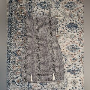 New! Women snakeskin gray mini dress. Size small